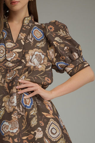 Catch a Shell Dress Brown