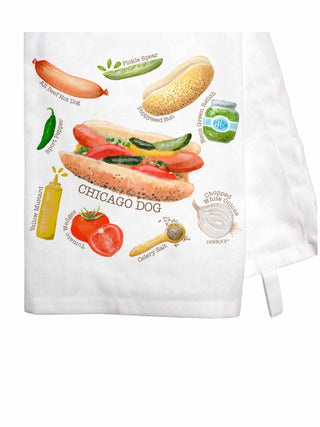 Chicago Dog Recipe Bar Towel