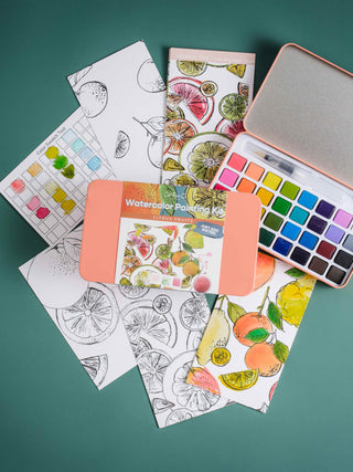 Citrus Fruit Watercolor Painting Kit