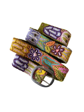 Folklorica Floral Olive Belt