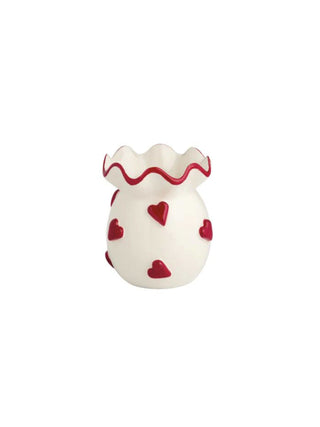 Heart Val Ruffle Bud Vase