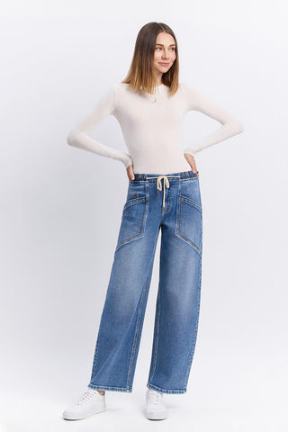 High Rise Drawstring Barrel