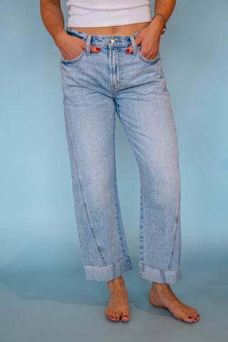 Kacey Mid Rise Cuffed Boyfriend