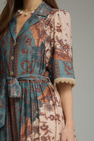 Leaves are Falling Midi Dress