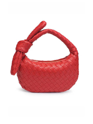 Lizbeth Woven Clutch - Red