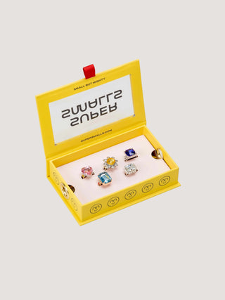 Multi-Colored Gem Ring Set