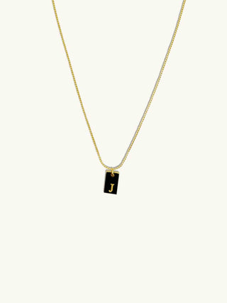 Gold Initial Necklace - P