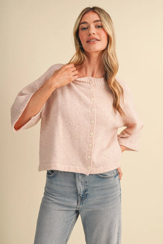 Oatmeal Pink Dolman Sweater
