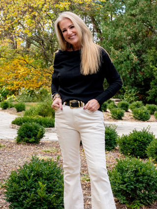 Off Shoulder Black Sweater
