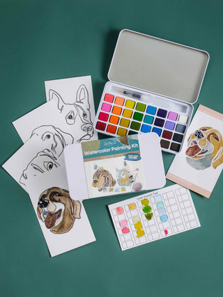 Painted Pups Watercolor Painting Kit