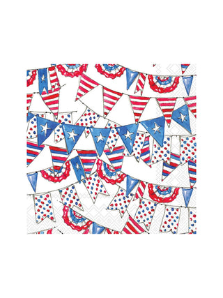 Patriotic Pennant Cocktail Napkins