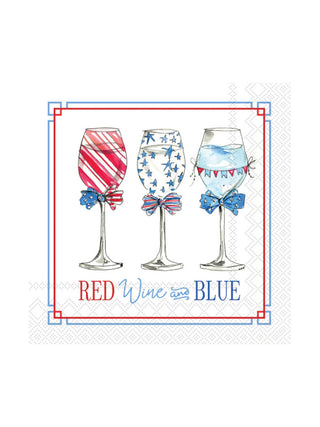 Patriotic Wine Cocktail Napkin