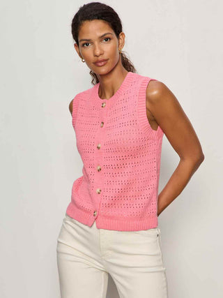 Pointelle Shell in Bloom Pink