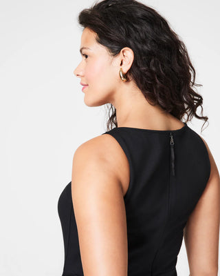 Ponte Corset Barrel Leg Jumpsuit - Black