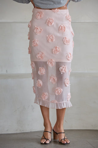 Pretty in Pink Midi Skirt