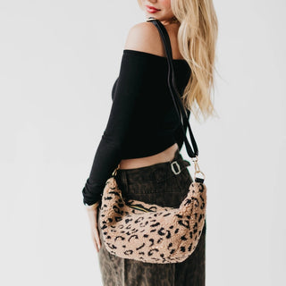 Sherpa Crossbody Bag - Leopard