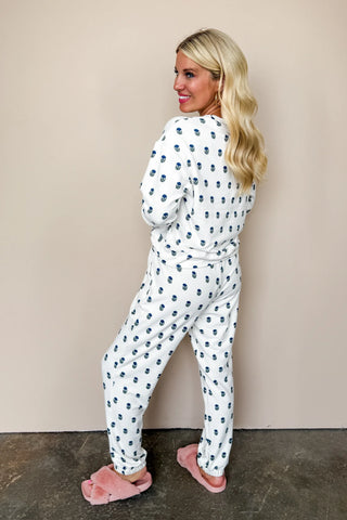Sophie Floral Navy PJs