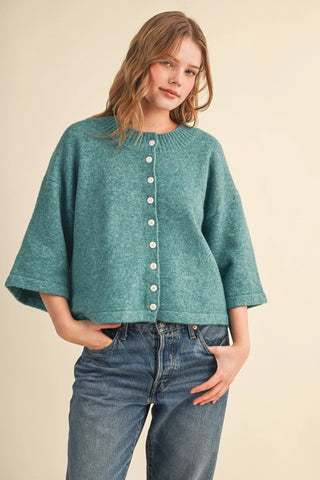 Teal Green Dolman Sweater