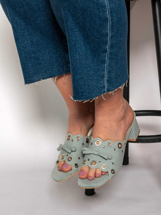 The Bella Denim Mule