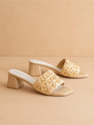 The Winona Woven Raffia Heel