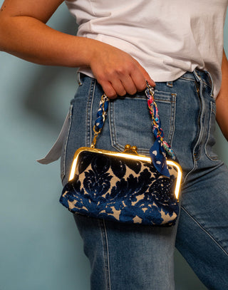 Trixie Scarf Navy Cream Floral